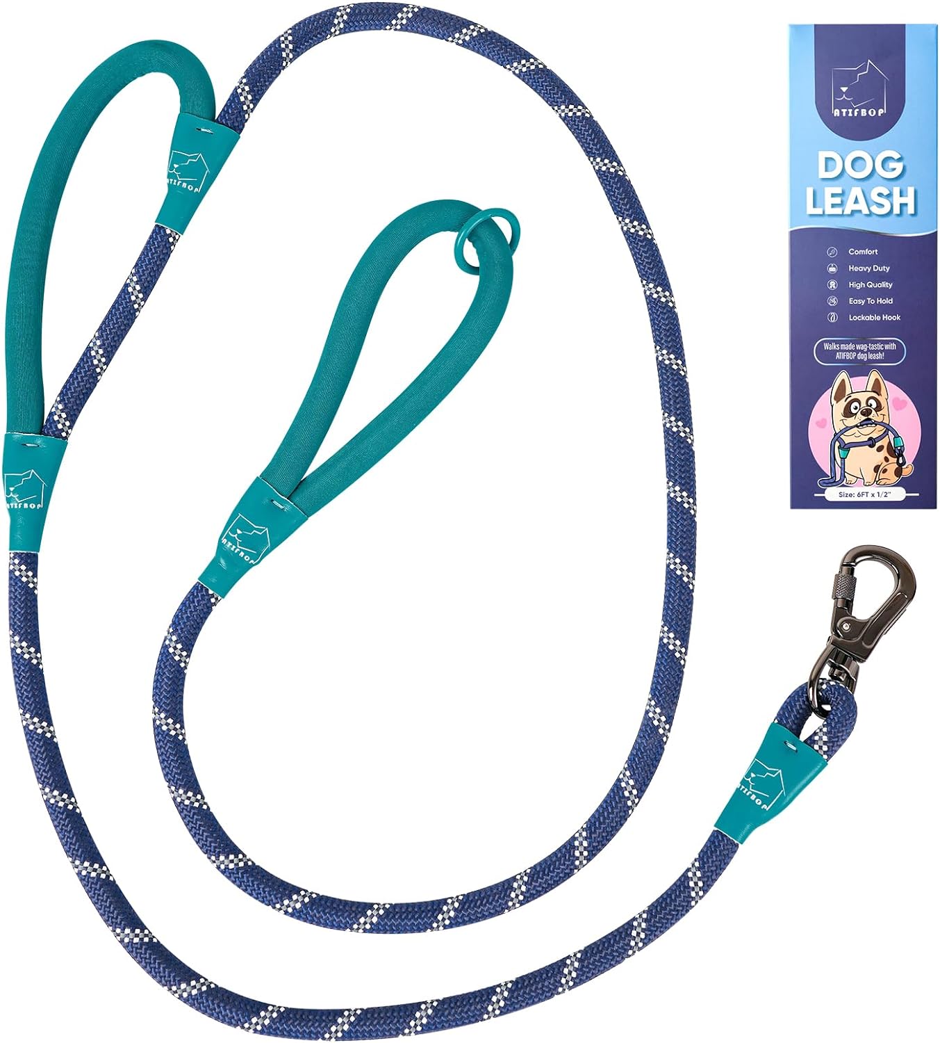 Safe Strong Dog Leashes With Lock System ATIFBOP