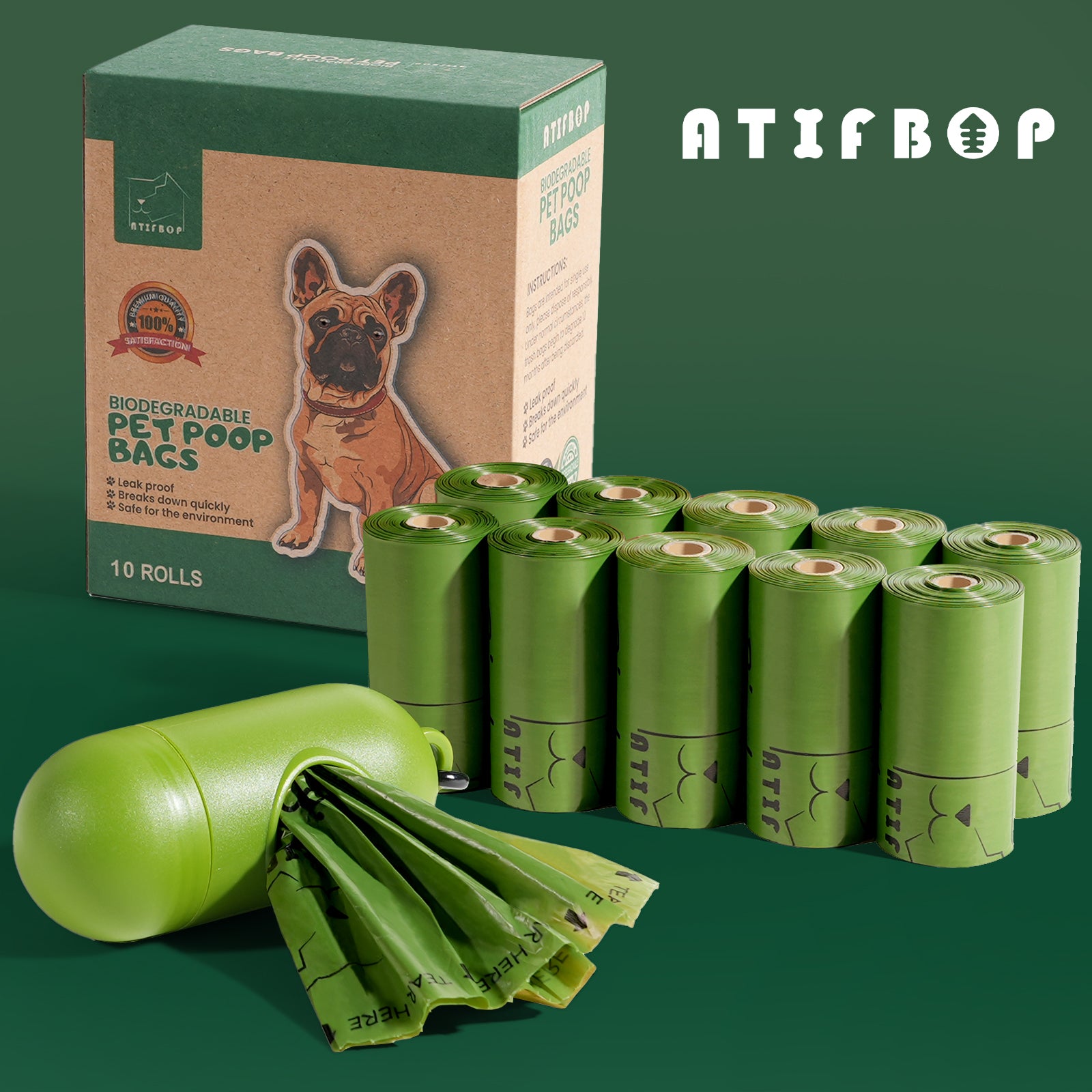 ATIFBOP Biodegradable Pet Poop Bags